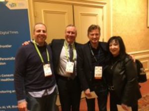 Marc Leibowitz (J&J), Dr. Lewis Levy (Teladoc), Rob LeBras-Brown (Nokia) and Jane at CES 2018