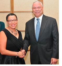 Anne Beal and Colin Powell honored for Inst for Advancement of Multicultural and Min Med